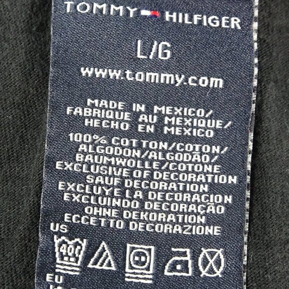 Tommy Hilfiger Black L/S Shirt Large - Picture 4 of 5